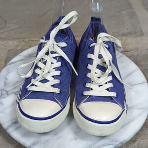 Ugg‎ Australia Evera Canvas Sneakers Shearling Lined Women's Size 5.5 Blueberry